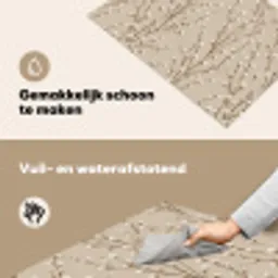 Katoen - Natuur - Taupe Inductie beschemer met haakjes klein 777 -ky-schoon-nl