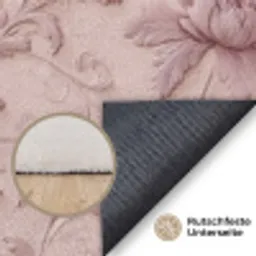 Reliëf - Pioenrozen - Roze Vloerkleed Rechthoek klein 1091 -uniquesellingpoint_antislip_DE_DE