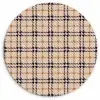 Plaid - Patroon - Beige - Zwart Wandcirkel kunststof plaat 5mm dik klein 188 -3d
