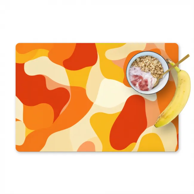 Abstract - Vormen - Oranje Placemat vinyl groot -zzzproduct_Kitchenyeah-website