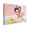 Badkamer - Eend - Blauw canvas 2cm klein -z3d