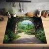 Doorkijk - Landschap - Bloemen - Pad - Uitzicht Inductie beschermer vinyl 3mm middel -sfeer5