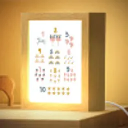 Getallen - Educatief - Leren tellen - Cijfers oefenen voor kinderen - Roze - Eenhoorn - Regenboog Light Box met kabel klein -zzzz_3d_website