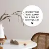 Spreuken - Quotes - Ik heb het nog nooit gedaan dus Wandcirkel kunststof plaat 5mm dik klein -sfeer4