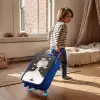 Verlegen prinses met bloem Kinderkoffer - Blauw klein -sfeer1