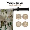 Lelies - Boekte - Wit - Meeldraden Wandkleed katoen klein -sfeer2