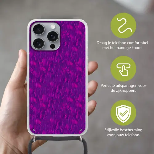 Olie - Verf - Texturen - Fel Hoesje iPhone 16 Pro Max met koord klein 804 -sfeer2_NL