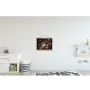 Stilleven met bloemen en een horloge - Schilderij van Abraham Mignon textielposter latten blank klein -kinderkamer
