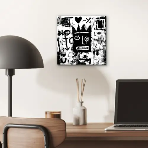 Vormen - Gezocht - Zwart - Abstract aluminium wit klein -sfeer5