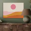 Zon - Heuvels - Abstract - Roze PET vilt klein -sfeer2
