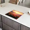 Landschap - Zonsondergang - Bloemenveld Inductie beschermer vinyl 3mm middel -sfeer8