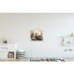 Arend - Adelaar - Vogel - Bloemen - Natuur textielposter latten blank klein -kinderkamer