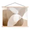 Ovale vormen - Transparant - Zachte overgang textielposter latten blank klein -3d