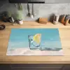 Glas - ijsblokjes - Citroen Inductie beschermer vinyl 3mm klein -sfeer5
