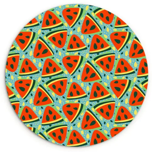 Watermeloen - Zomers - Fruit Wandcirkel plexiglas klein 852 -3d