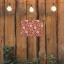 Patroon - Bladeren - Terracotta tuinposter los doek klein 239 -sfeer1