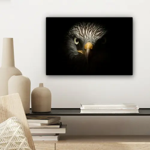 Vogel - Adelaar - Roofvogels - Oog - Snavel - Licht canvas 2cm klein -sfeer6