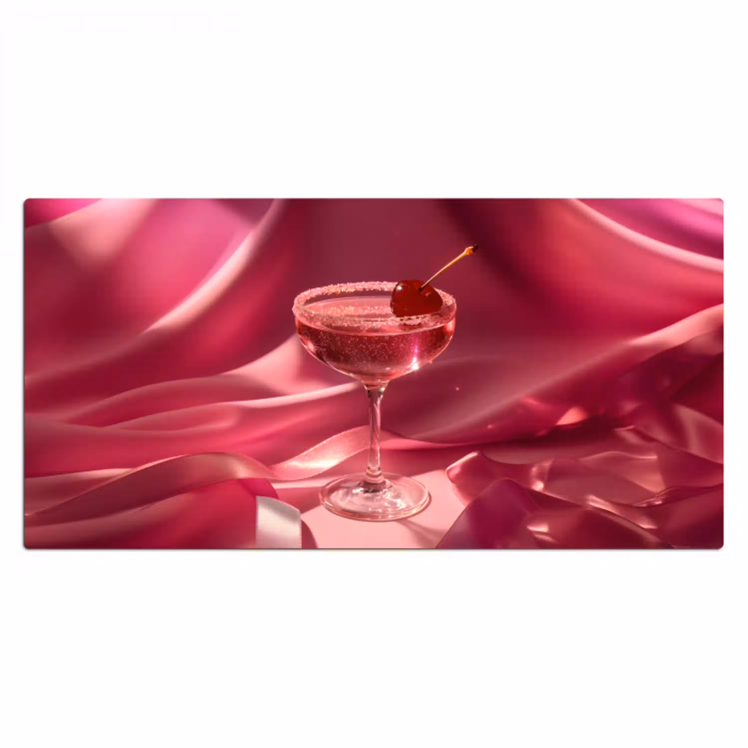 Cocktail - Pink - Luxe Muismat XXL klein -3d_leeg