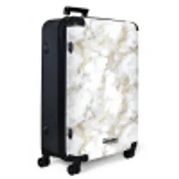 Gouden aders - Marmer - Wit NBS - Large koffer - Volwassenen Unisex groot -product1