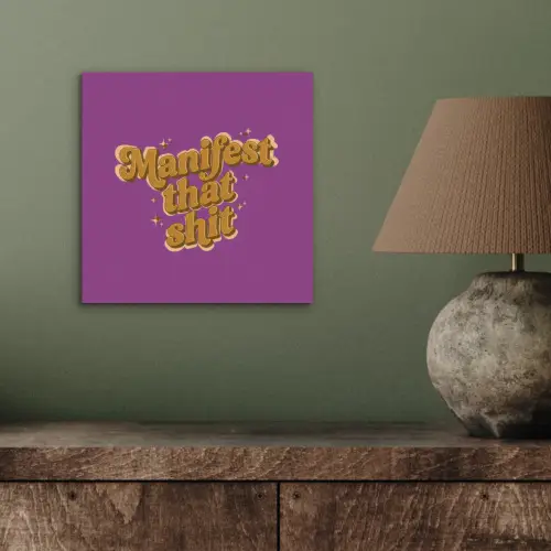 Manifest that shit - Paars - Glitter aluminium wit klein -sfeer2