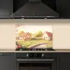 Schapen - Huisje - Platteland keuken achterwand spatscherm klein -sfeer1