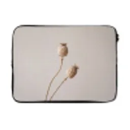 Papaverbollen - Droogbloemen - Minimalistisch - Beige - Rustig laptophoes neopreen klein -3d