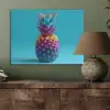 Ananas - Regenboog - Blauw - Popart PET vilt klein -sfeer2
