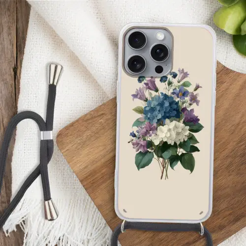 Bloemen - Gedetailleerd - Rust - Realistisch Hoesje iPhone 16 Pro Max met koord klein -sfeer4