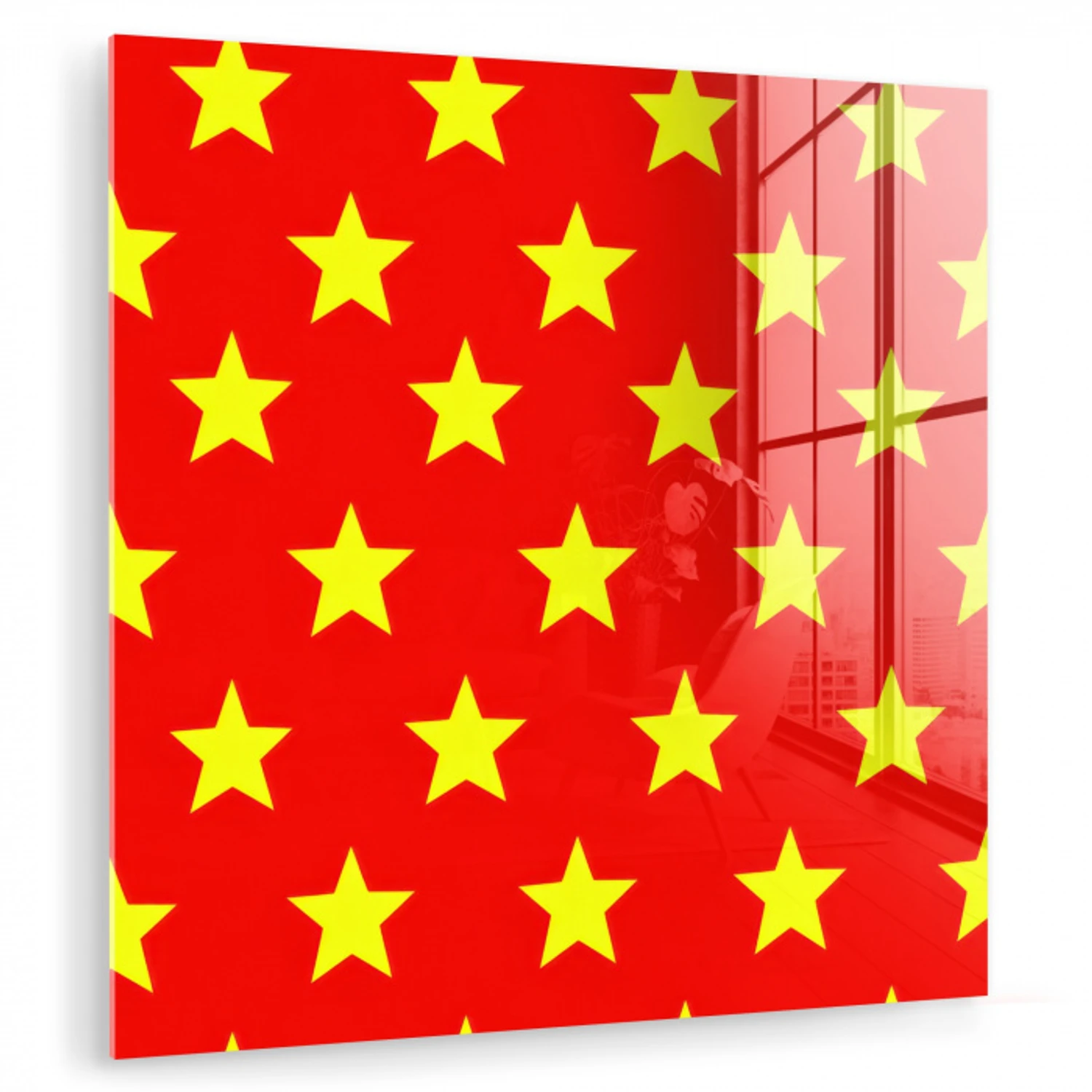 Ster - Patroon - Geel plexiglas 5mm klein 11 -zzzproduct_nieuw