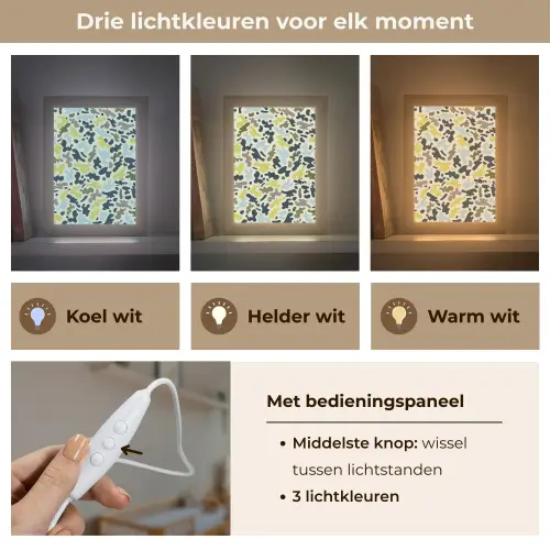 Camouflage - Groen - Blauw - Jongens - Kinderen Light Box met kabel klein -USP_lichtkleurNL