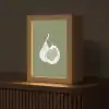Vijgen - Minimalistisch - Getekend - Mosgroen Light Box met kabel (Tafellamp) klein -z3d_website