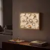 Kastanje Champignons - Beige Light Box met batterij (Wandlamp) middel -sfeer1