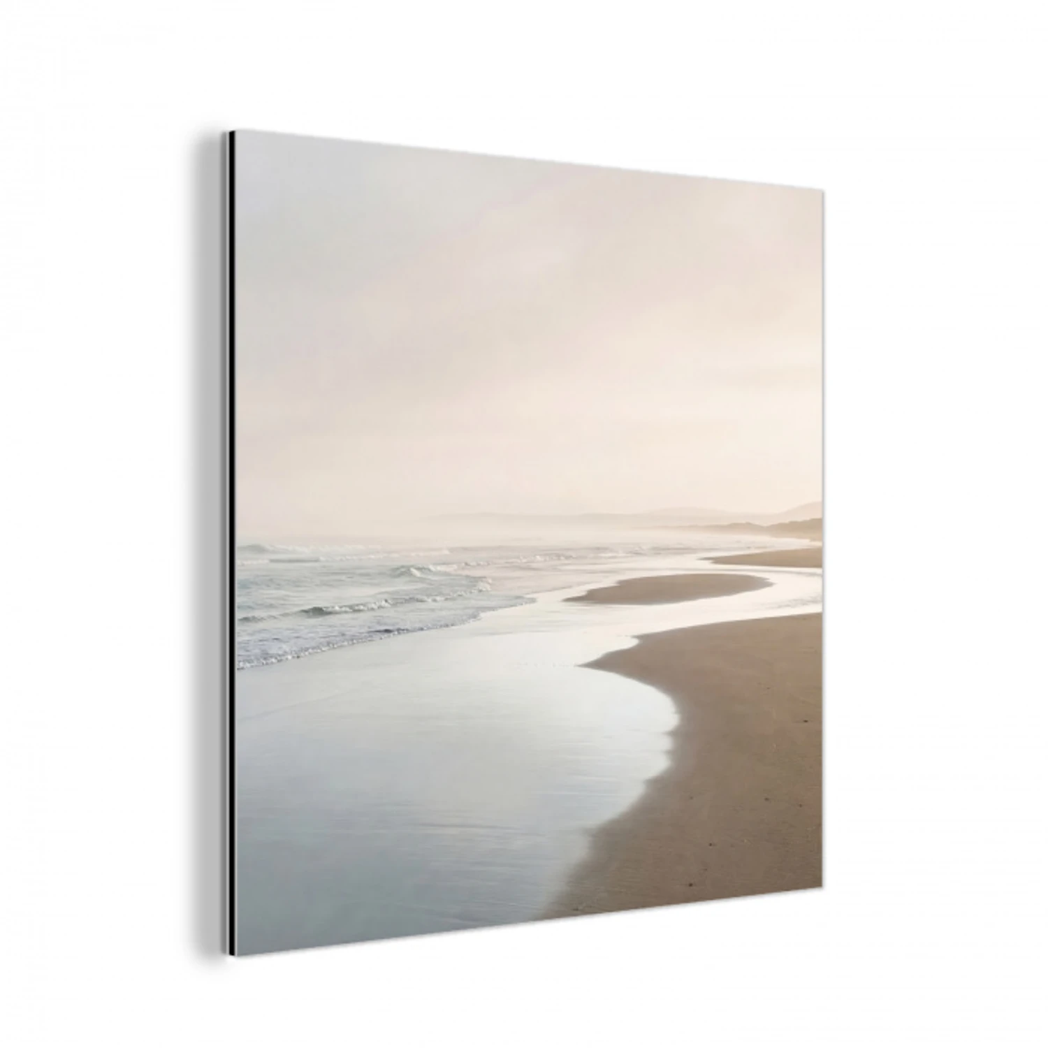 Kustlijn - Strand - Oceaan aluminium wit klein -3d