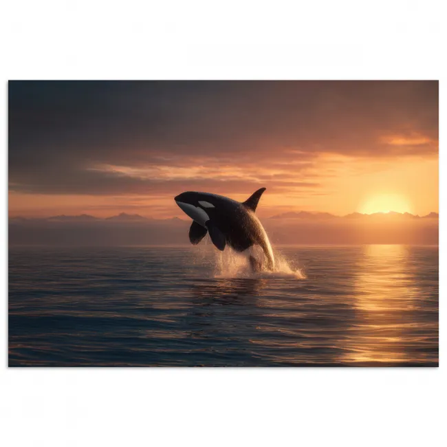 Poster - Orka - Zee - Zonsondergang