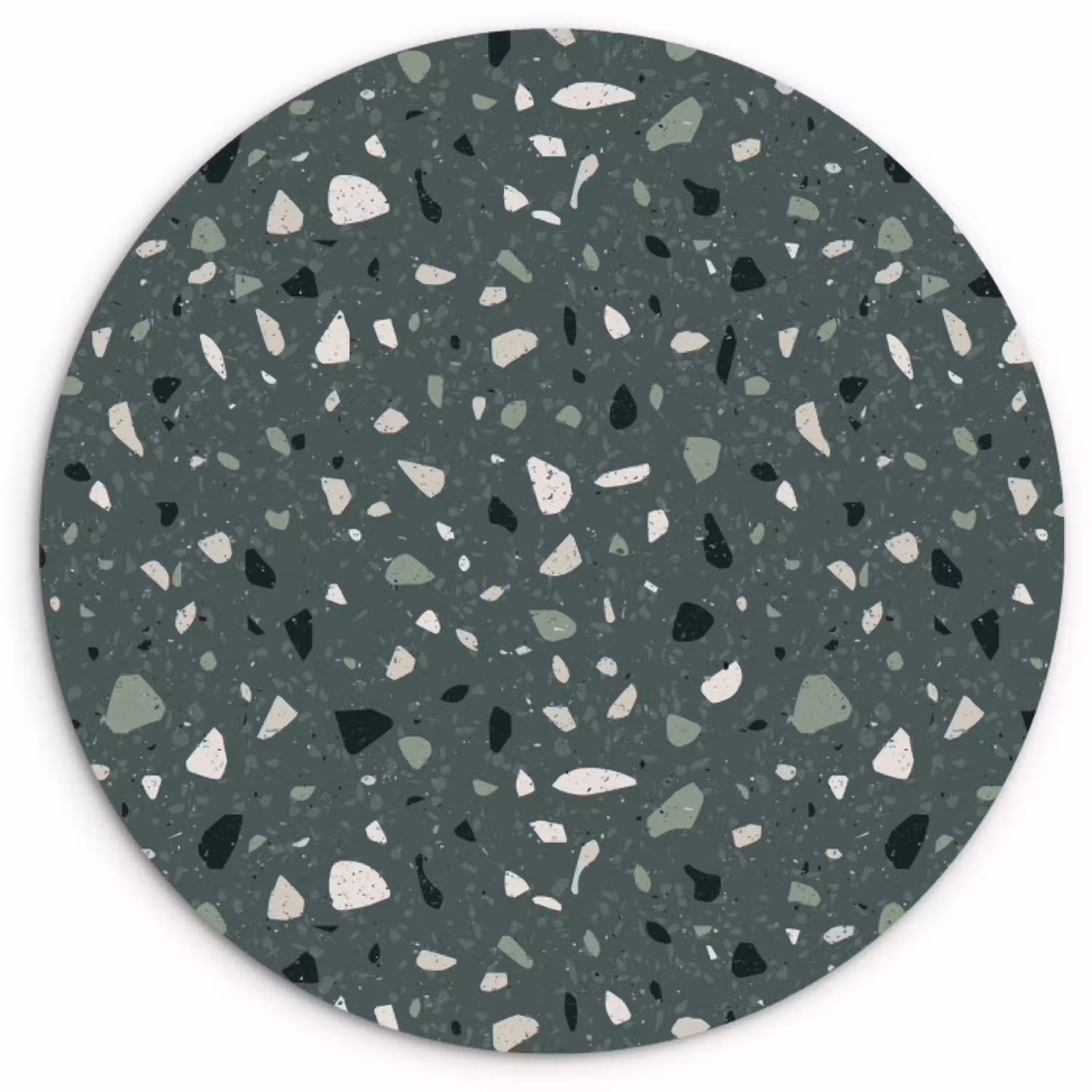 Terrazzo -  Patroon - Kleurrijk - Groen Wandcirkel plexiglas klein 852 -3d