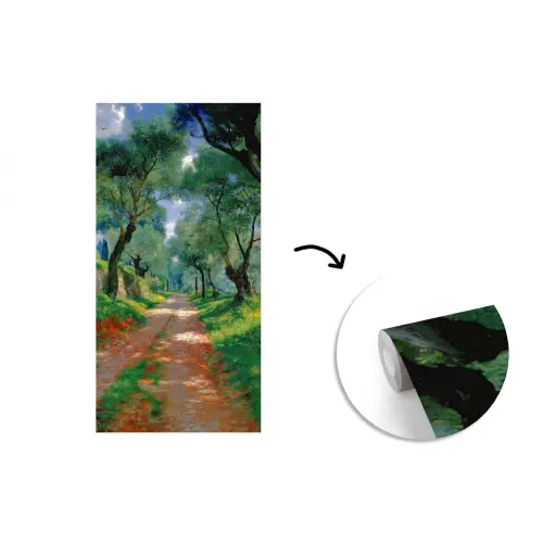 Pad - Bomen - Schaduw - fotobehang vinyl groot -3d