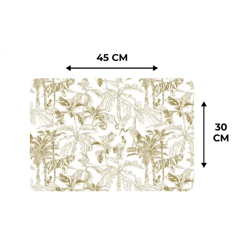 Tijger - Oerwoud - Beige Placemat vinyl groot 368 -specs