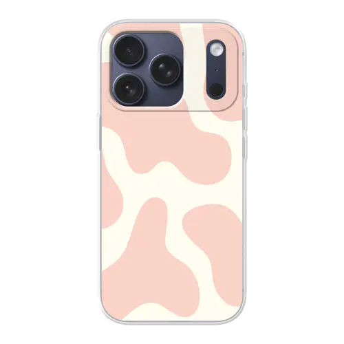 Vlekken - Wit - Roze - Patronen - Minimalistisch Telefoonhoesje iPhone 17 Pro klein -3d