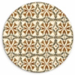 Siertegel - Patroon - Bruin Wandcirkel kunststof plaat 5mm dik klein 188 -3d
