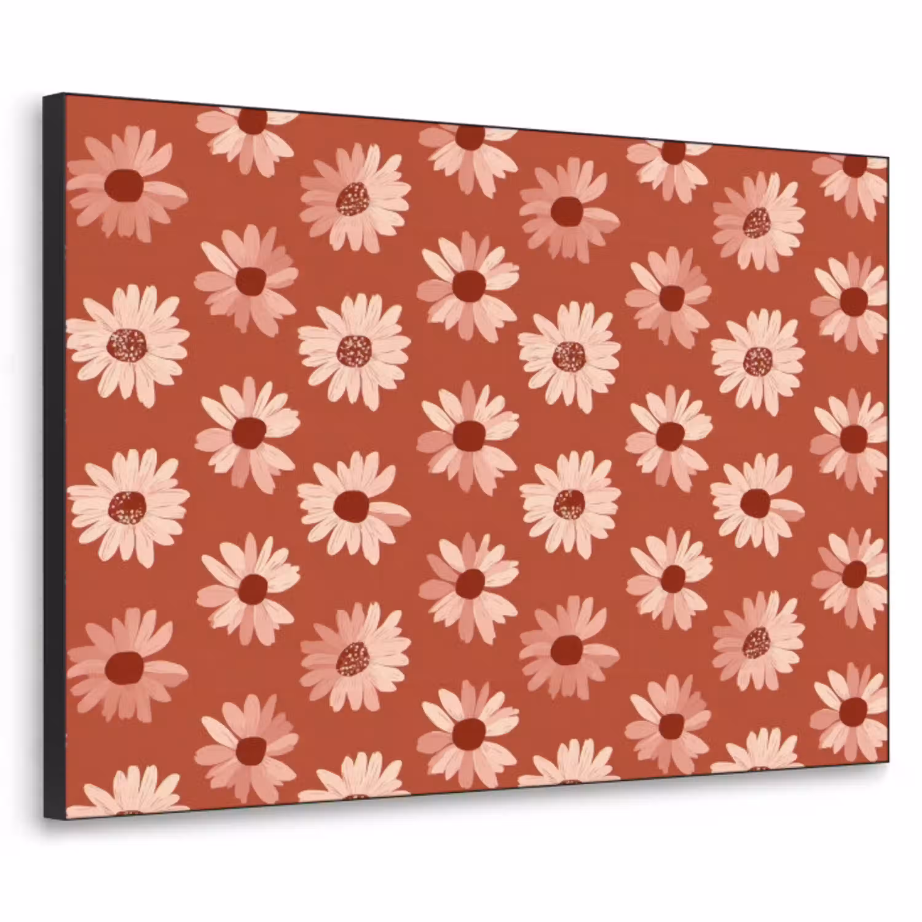 Madelief - Retro - Terracotta Textielframe zwart klein 947 -3d