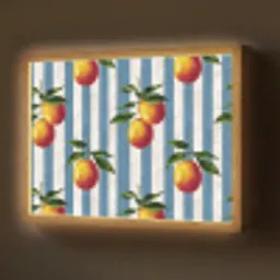 Strepen - Citroen - Blauw Light Box met batterij (Wandlamp) middel 907 -z3d_website