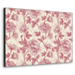 Pioenrozen - Modern -  Rood Textielframe zwart klein 947 -3d