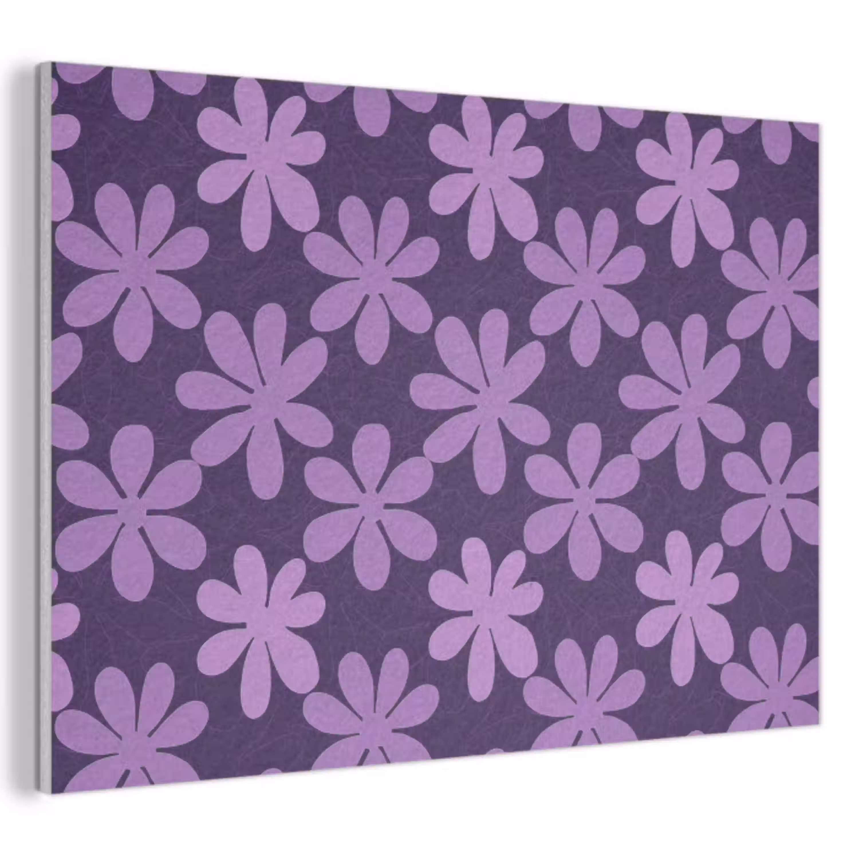 Paars - Botanisch - Bloemen - Retro - Patroon PET vilt klein 837 -3d