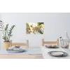 Bloesems - Wit - Zonnestralen -  Bloemblaadjes Muursticker klein -eettafel