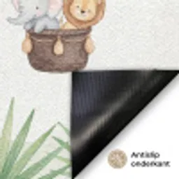 Aquarel - Luchtballonnen - Pastel Deurmat klein -antislip_NL