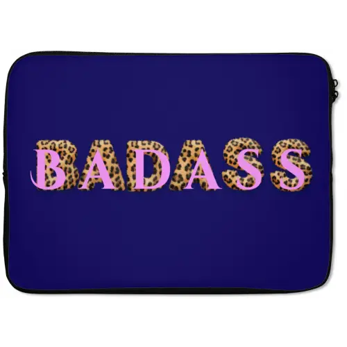 Badass - Panterpint - Schaduw - Roze laptophoes neopreen klein -zkaufland3dotto