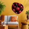 Rood - Fruit - Kersen Wandcirkel Organisch Plexiglas middel -sfeer4