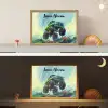 Monstertruck - Auto - Jongens - Groen Light Box met batterij (Wandlamp kind) middel -sfeer3_kind