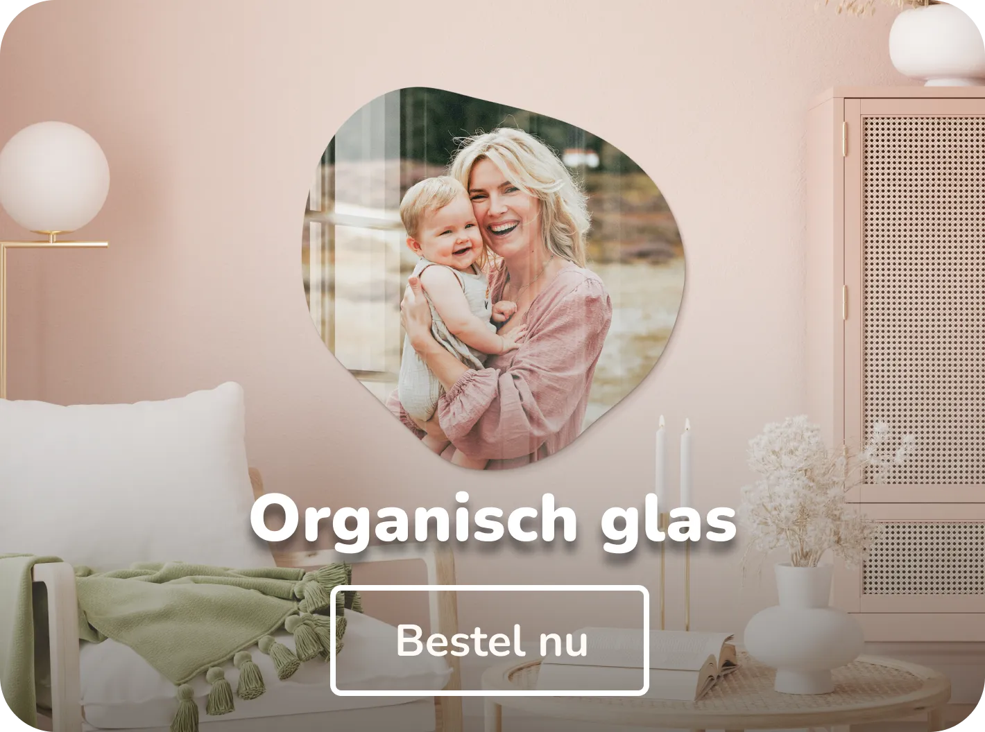 Foto op glas organisch