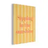 Gestreept - Geel - Sunshine - Letters PET vilt klein -3d